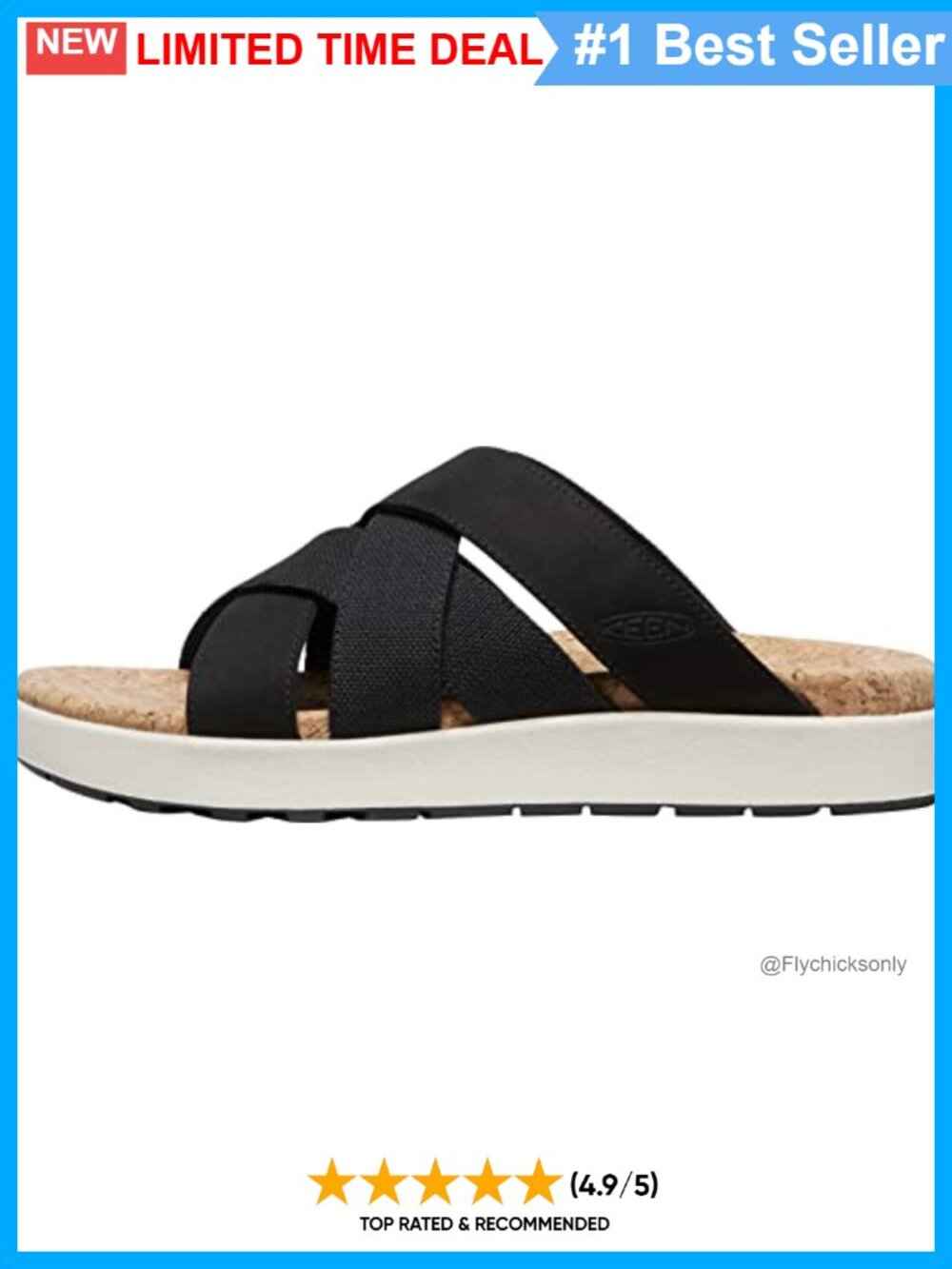 KEEN Elle Mixed Slide Oiled Leather Slip On Platform Sandal - Picture 5 of 6